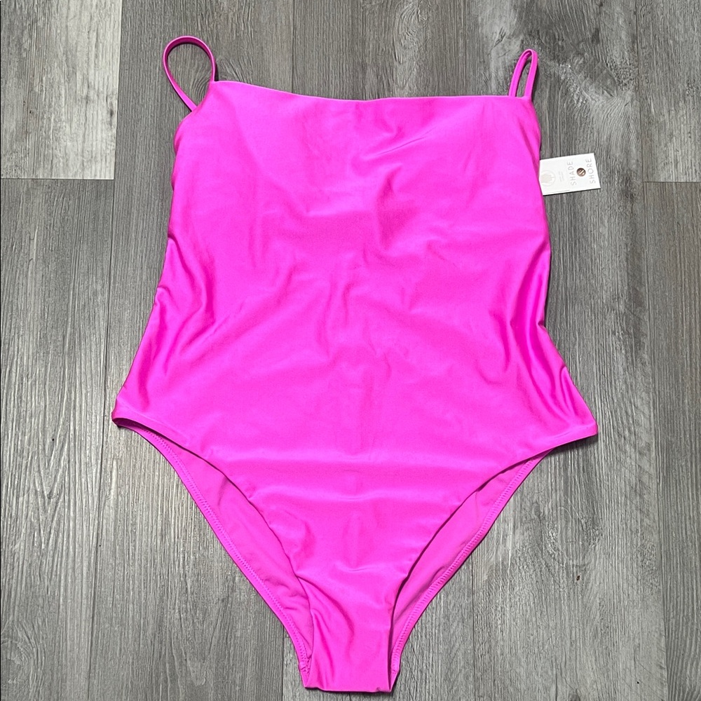 Shade & Shore  Bright Pink One-Piece Swimsuit/ size XL